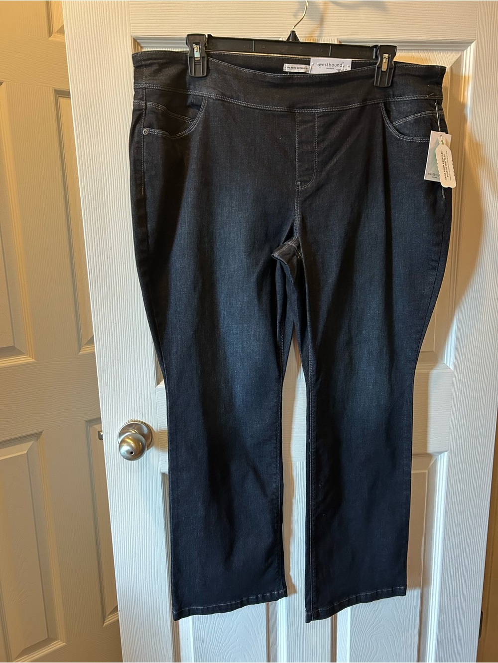 Westbound Woman 18W R Indigo The Park Avenue Fit Stretch Jeans Boot Cut Mid-Rise